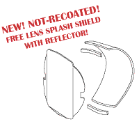 Reflector With Free Lens Splash Shield - D106535;reflector with free lens splash shield for pelton and crane