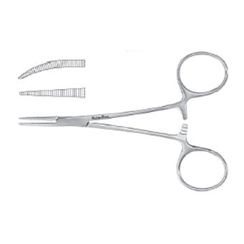 Forceps, Halsted Mosquito 5", Curved, Meisterhand SKU:MH7-4
